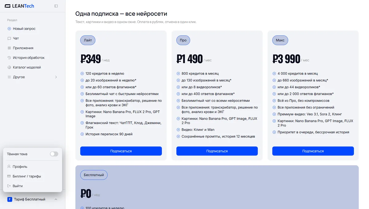Оплата доступа к GigaCode картой РФ